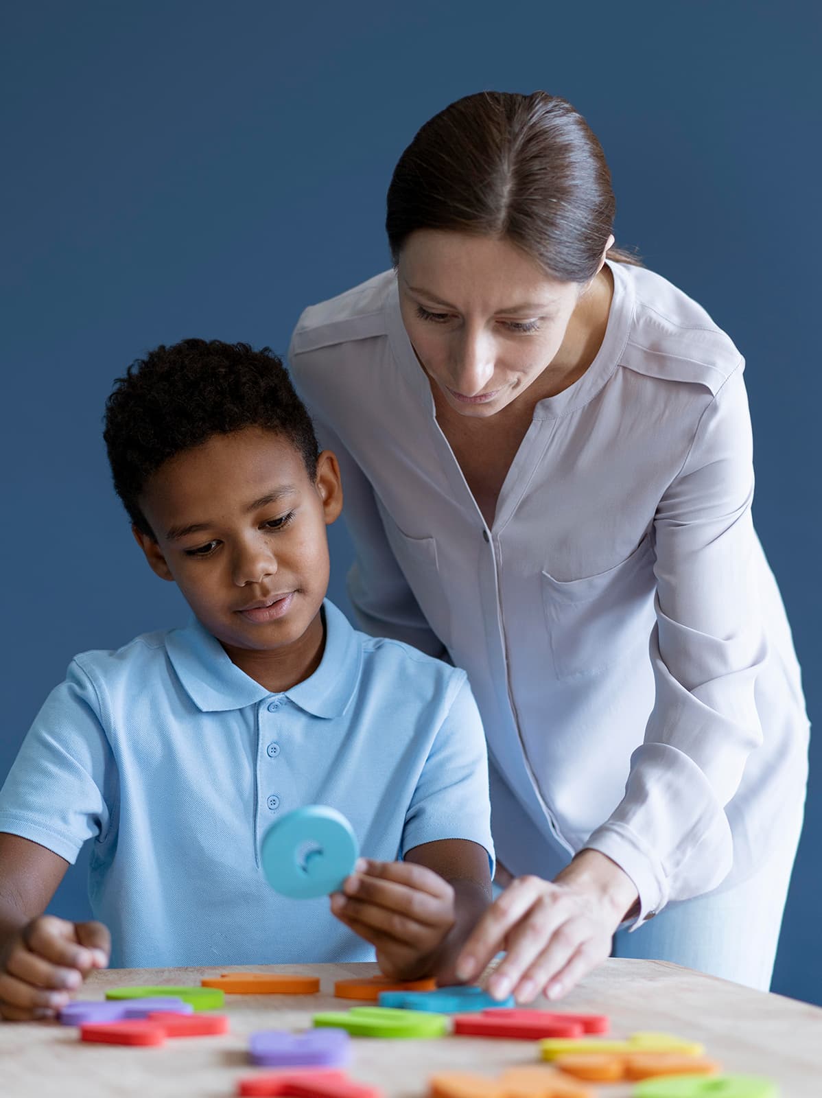 Child engaging in therapy session